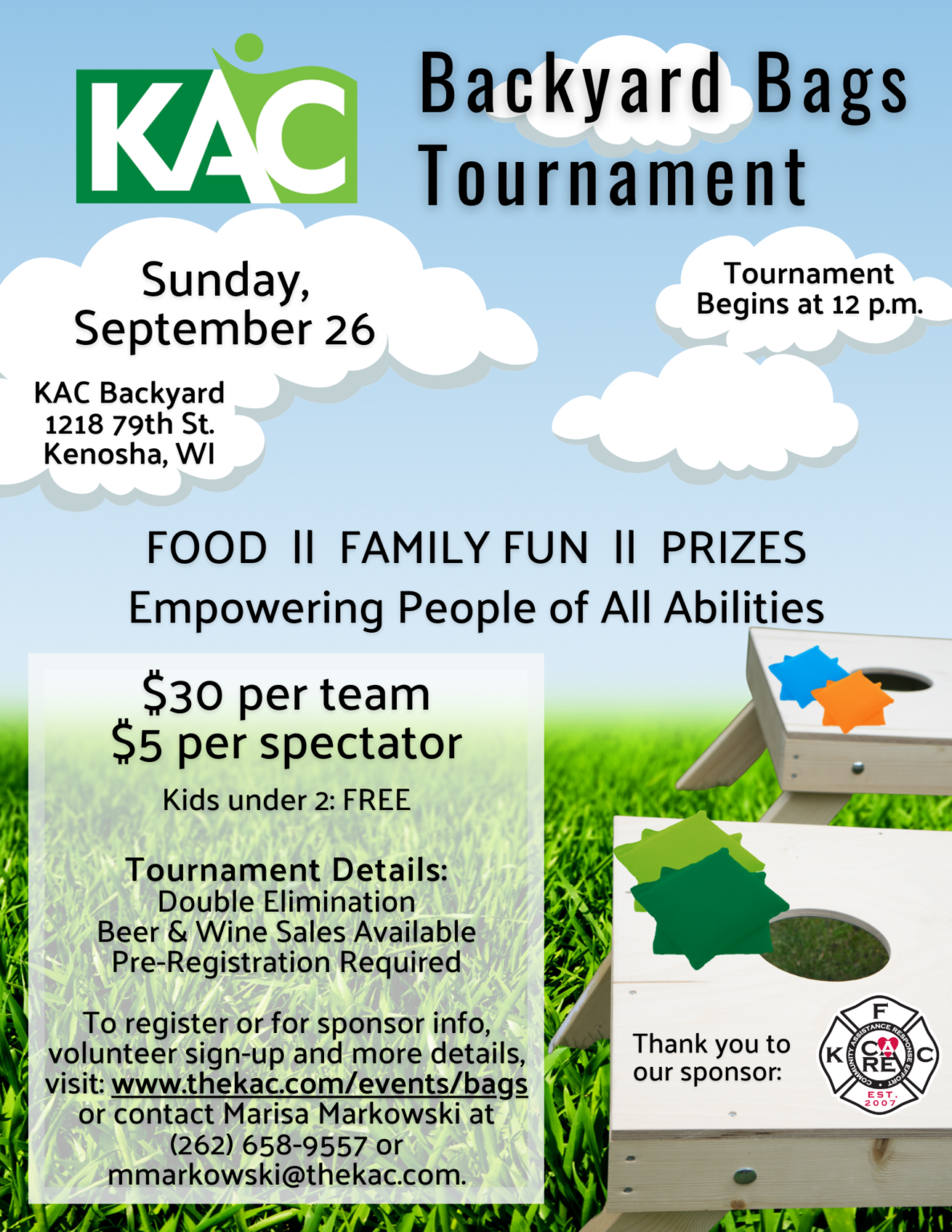 Event Posts Backyard Bags Tournament